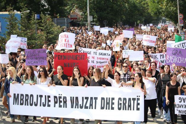 rally in Kosovo