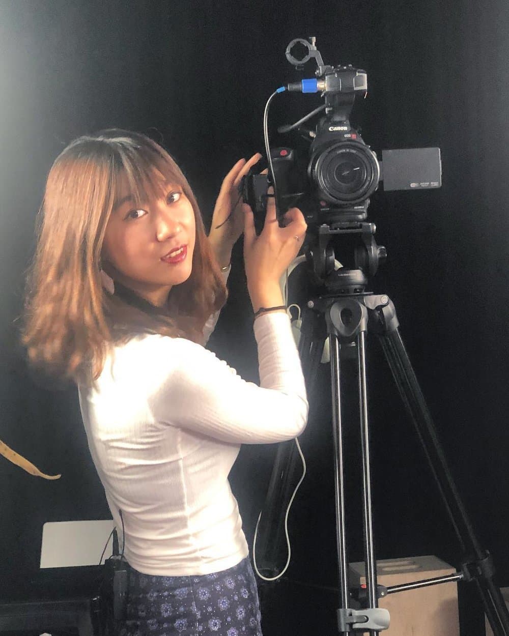 Kassy Cho Standing Near the Camera